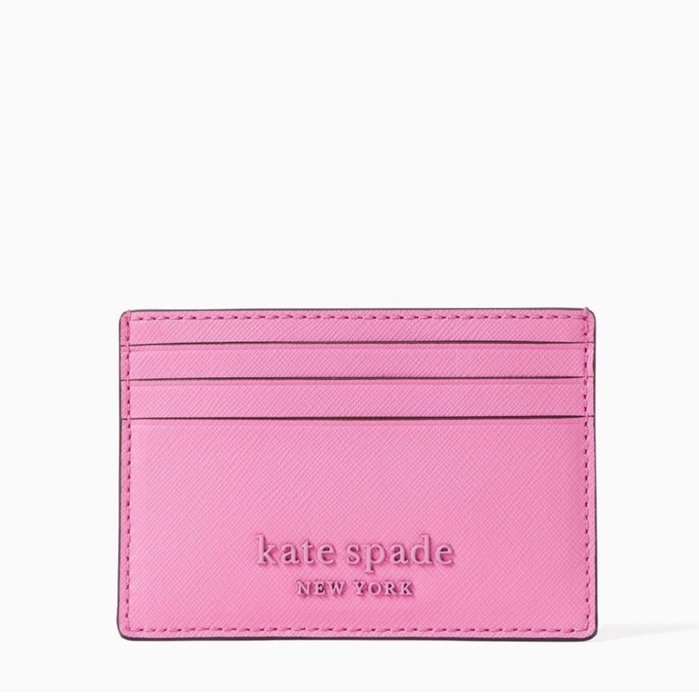 NWT KATE SPADE PINK CAMERON MONOTONE CARD HOLDER!